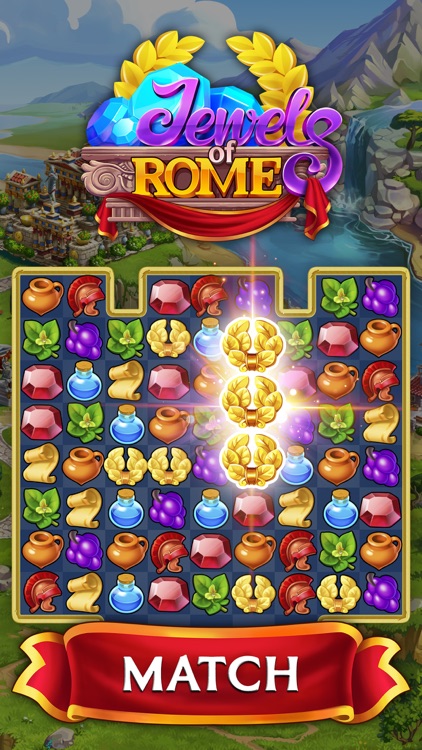 Jewels of Rome: Match 3 Puzzle screenshot-0