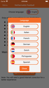 Netherlands Soccer live screenshot