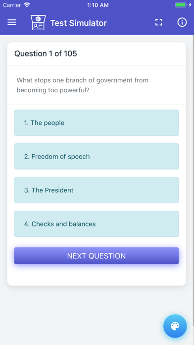 U.S. Citizenship Test Prep Screenshot