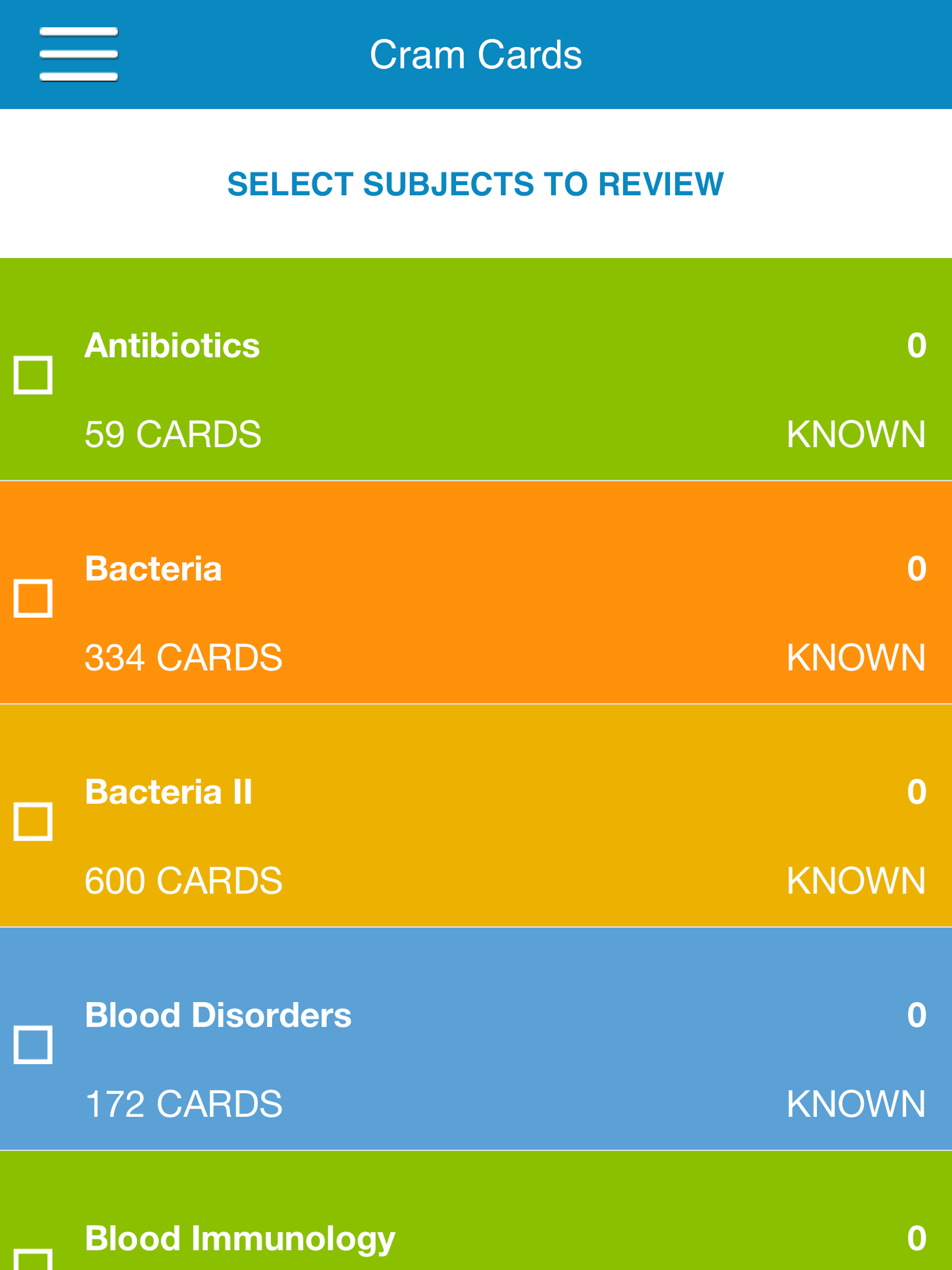 ADAT Microbiology Cram Cards