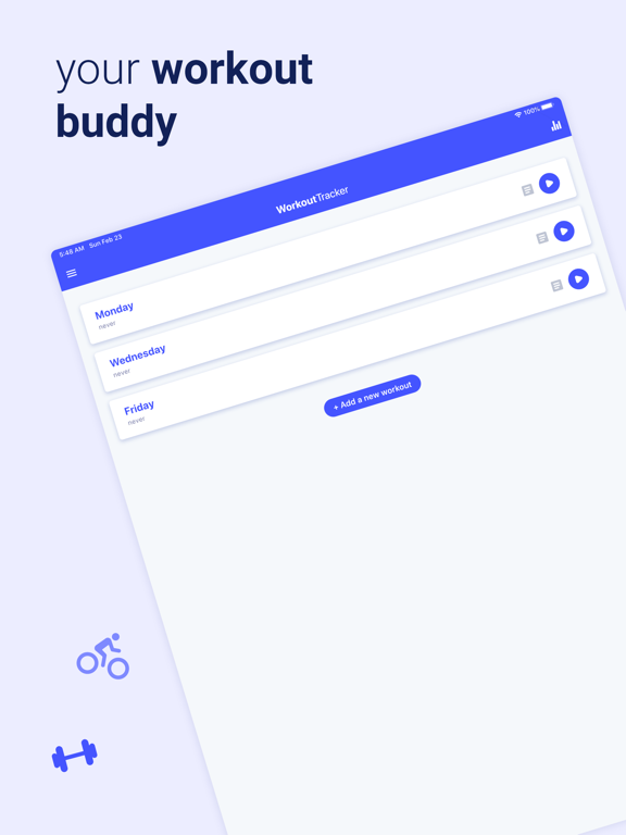 Screenshot #4 pour WorkoutTracker – Fitness Log