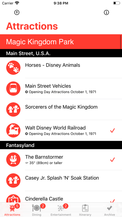Screenshot #1 pour Theme Park Checklist: Bay Lake