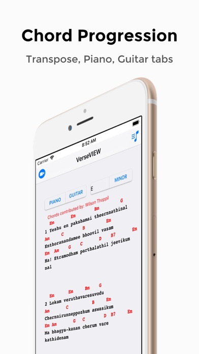 VerseVIEW Songbook Screenshot