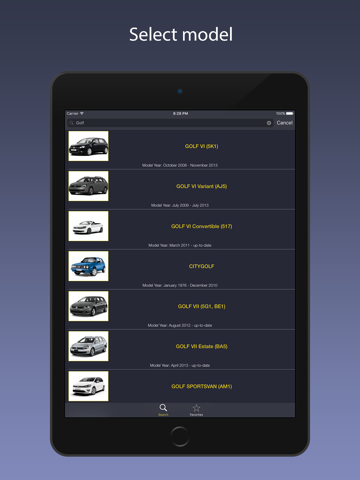 Screenshot #4 pour Auto Parts pour VW