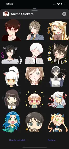 Game screenshot iStickers: Anime Stickers mod apk