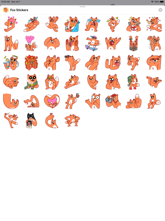Fox Stickers Pro iPad screenshot