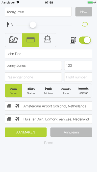 Inocab Booking Screenshot