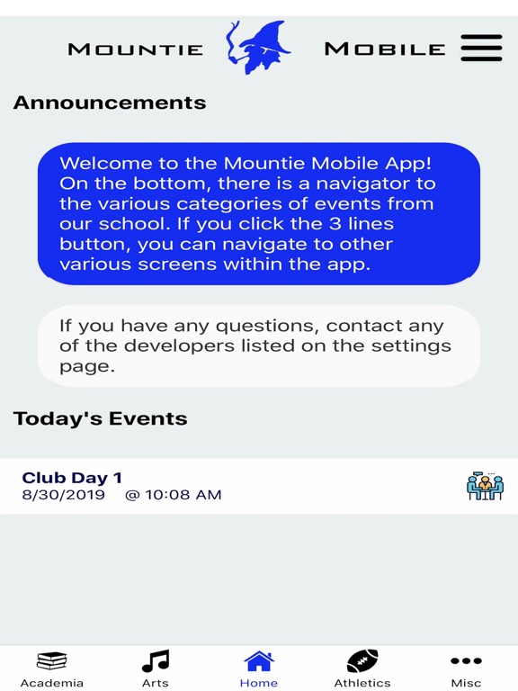 Mountie Mobile iPad screenshot 2 - Social Networking app