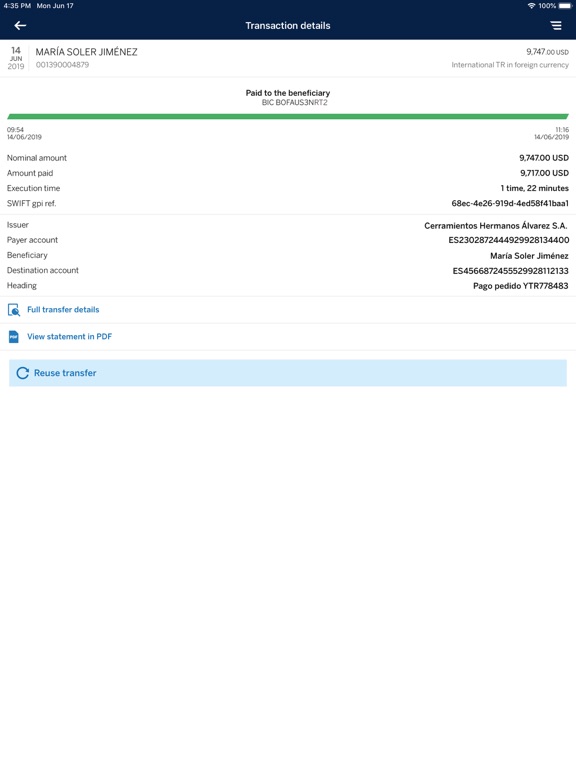 BBVA Net Cash | ES & PT iPad screenshot 5 - Finance app