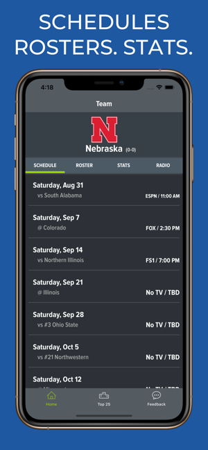Nebraska Football Schedules(圖1)-速報App