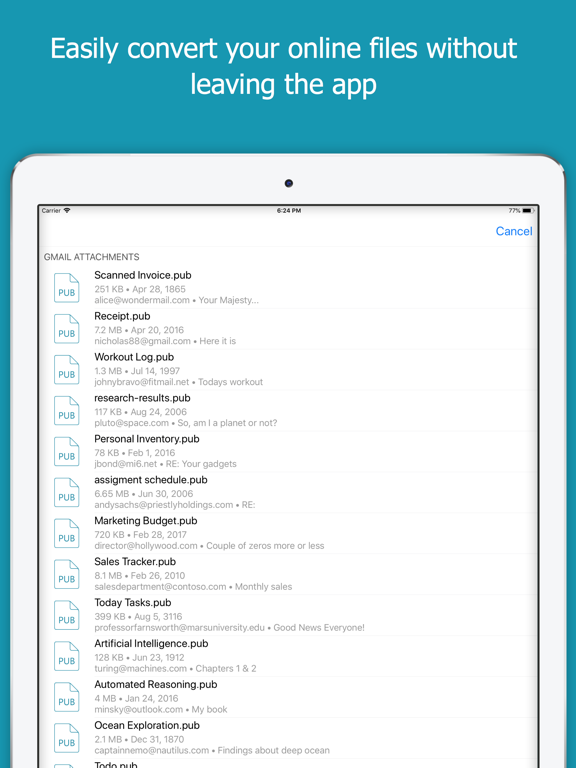 Screenshot #5 pour Publisher to PDF Converter