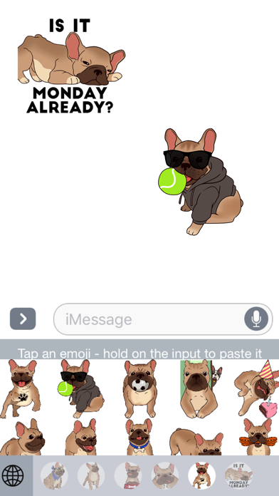 Screenshot #2 pour French Bulldog Emojis Star