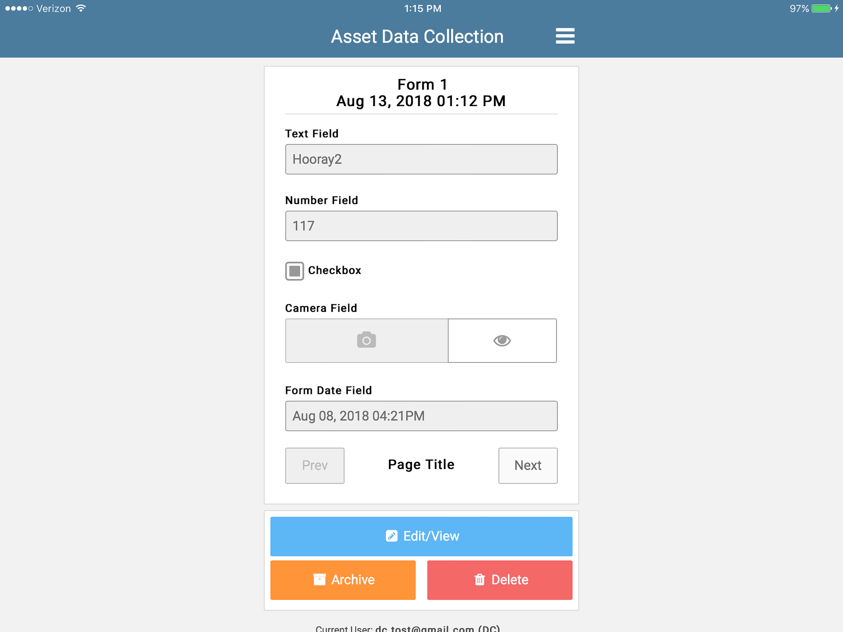 Asset Data Collection