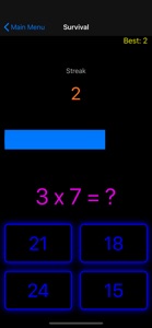 Neon Times Tables screenshot #3 for iPhone
