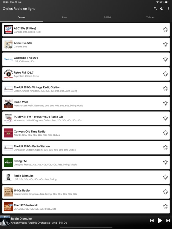 Screenshot #4 pour Radio Oldies en ligne
