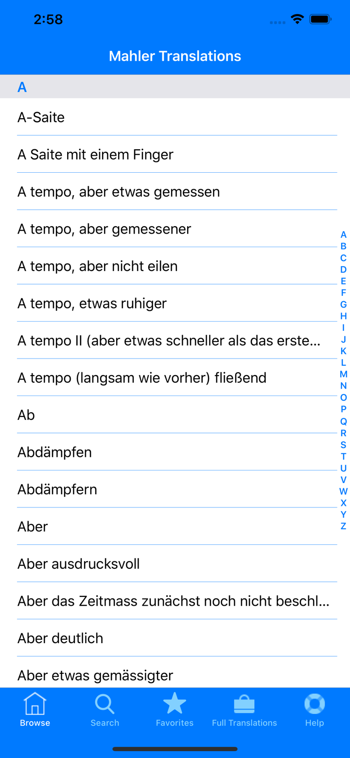 Mahler Translations screenshot 1