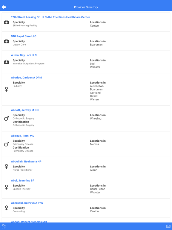 Screenshot #4 pour AultCare Provider Directory