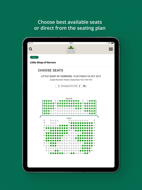 Joseph Rowntree Theatre iPad screenshot