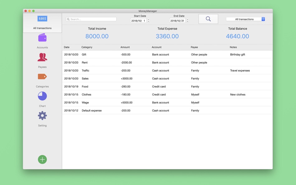 #3. Money Manager- Expense Tracker (macOS) 由: 辉英 钟
