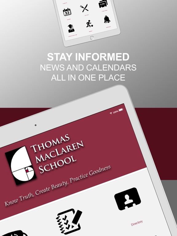 Thomas MacLaren School iPad screenshot 2 - Education app