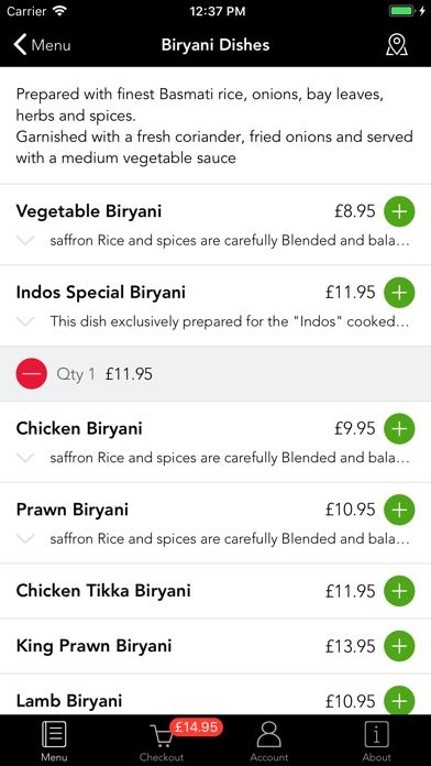 Indos Restaurant Screenshot