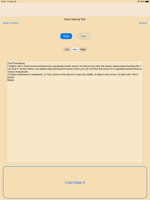 Screenshot #5 pour Easy Hearing Test