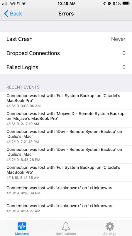 ChronoMonitor for iPhone screenshot 4 of 8