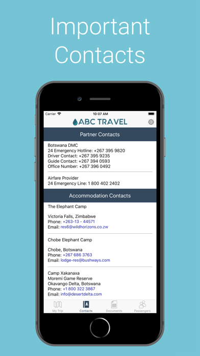 Oasis Travel App Screenshot
