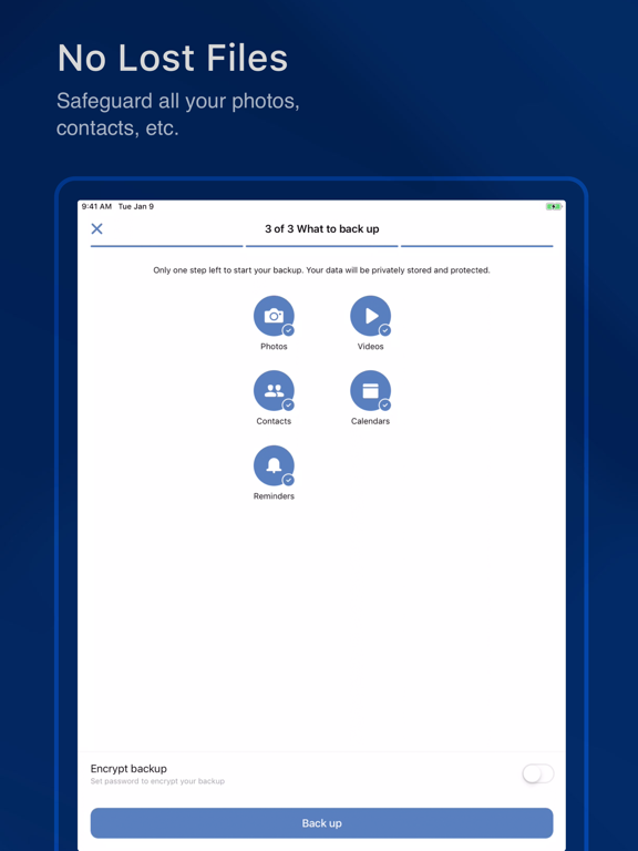 Acronis Mobile iPad screenshot 5 - Utilities app