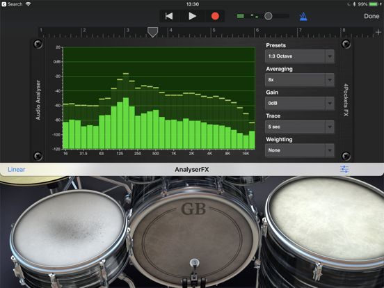 Analyser & Tuner AUv3 Plugin iPad app afbeelding 7