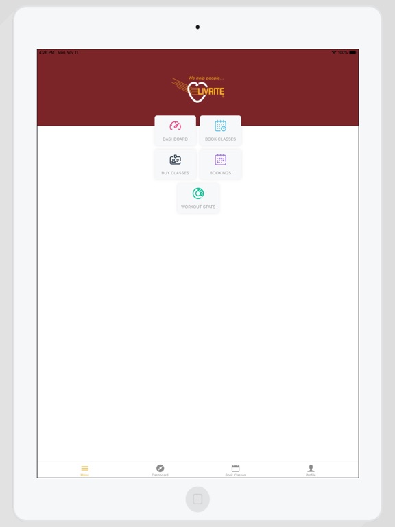 LivRite Fitness App iPad screenshot 2 - Health & Fitness app