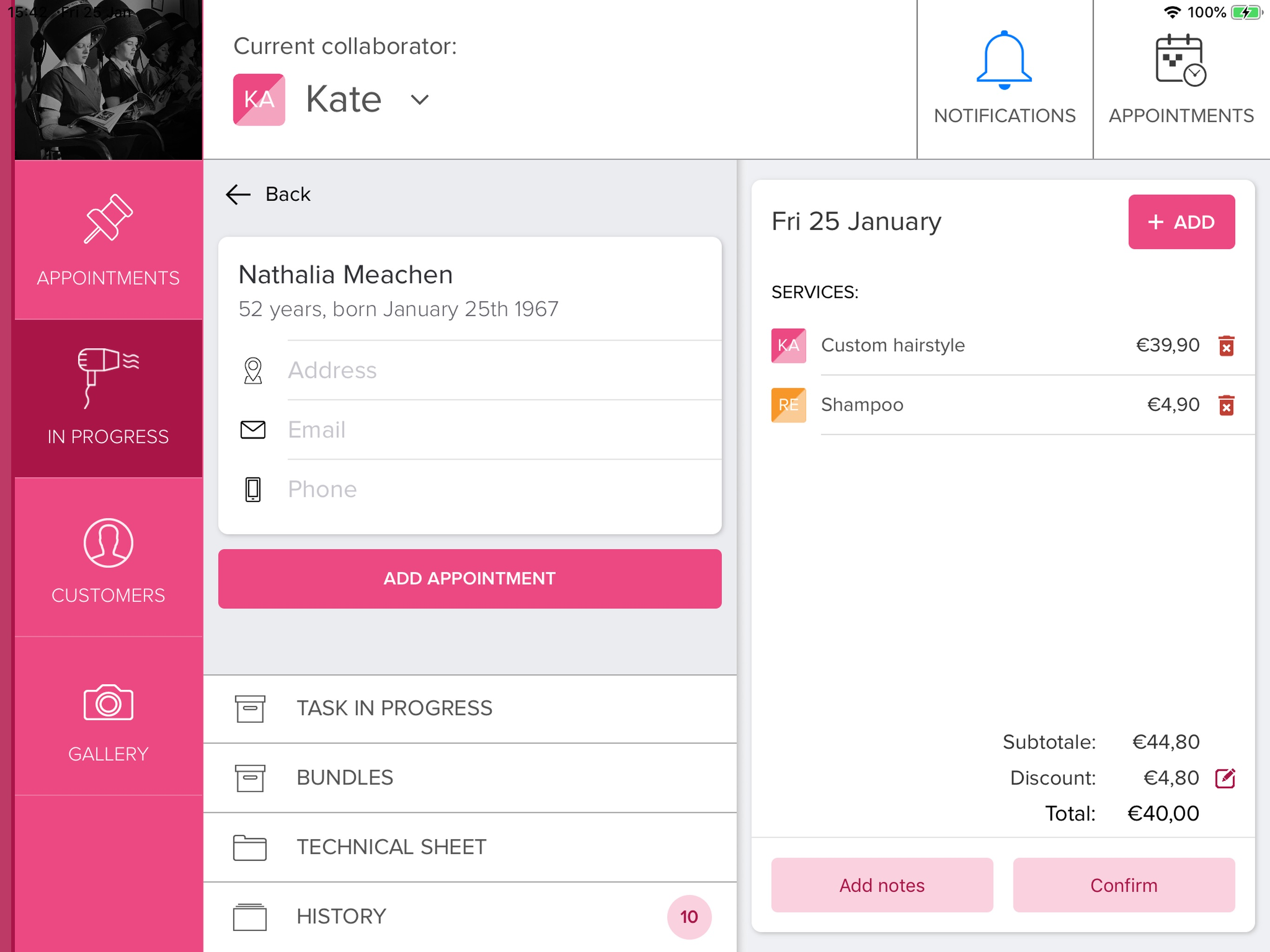 Easy Hair: the salon manager screenshot 7