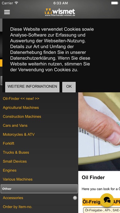 Screenshot #2 pour Filterhandel-Wismet