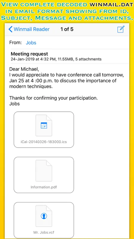 Winmail Reader screenshot 2 of 4
