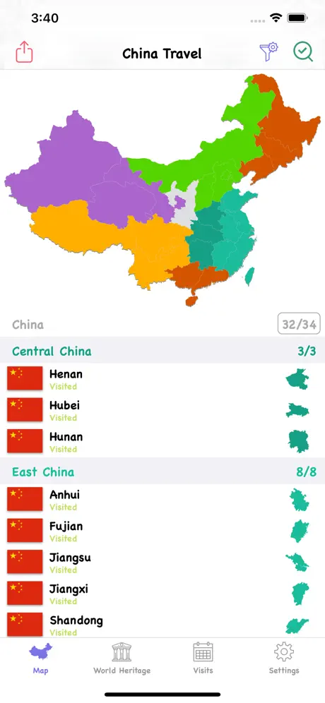 China Travel Map: I Have Been