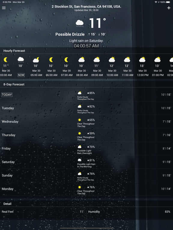 Screenshot #4 pour Weather app - Weather forecast