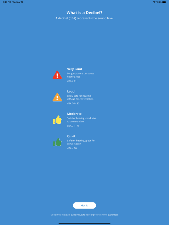 SoundPrint, Find A Quiet Place iPad screenshot 5 - Utilities app
