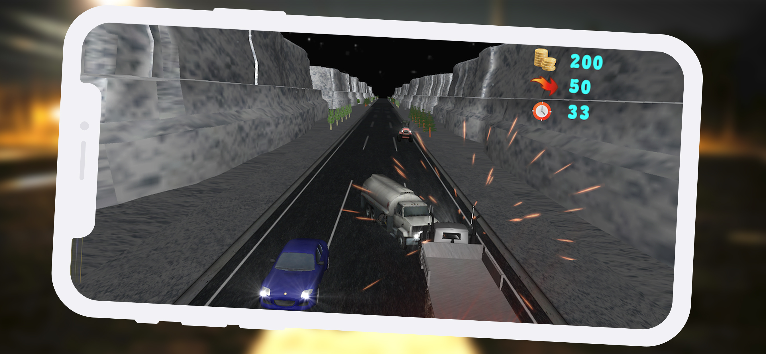 Speed Night Truck Smasher Race screenshot 4