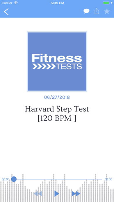 Fitness Tests Screenshot