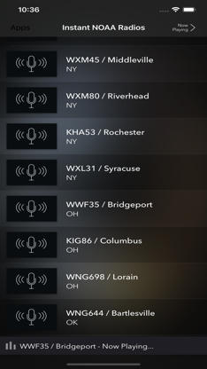 Instant NOAA Radios Lite screenshot 3