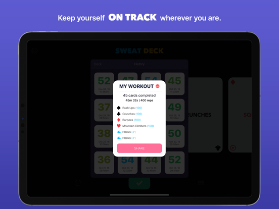 Sweat Deck iPad screenshot 5 - Health & Fitness app