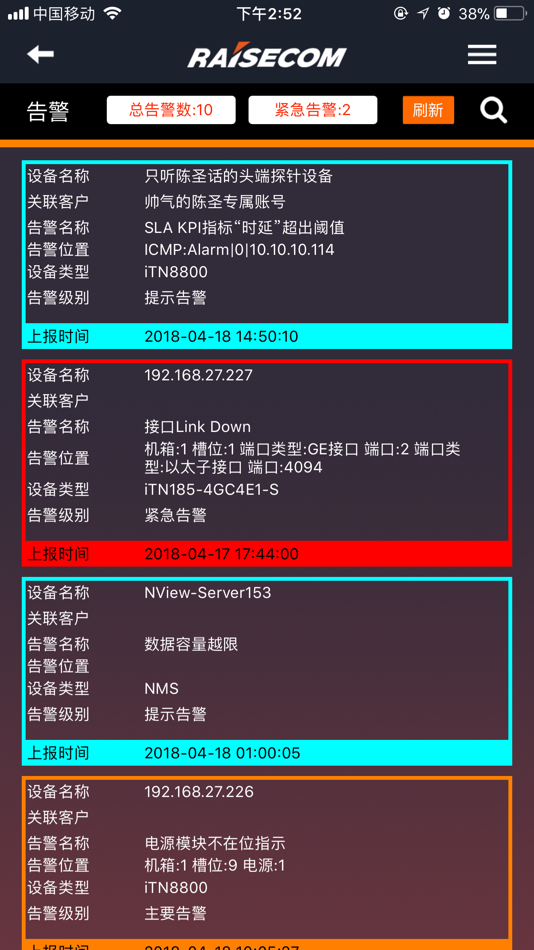 #3. RC_SLA (iOS) 由: Raisecom Technology Co., Ltd.