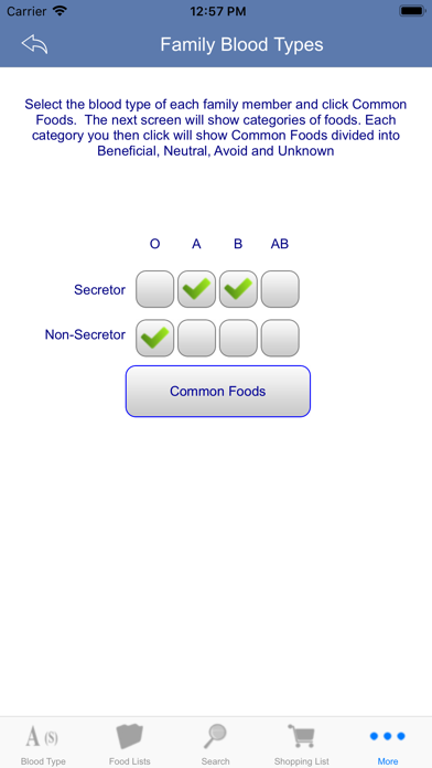 Blood Type Diet® Screenshot