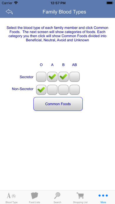 Blood Type Diet® screenshot1