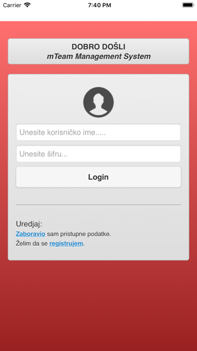 Screenshot #1 pour mTeamManagement