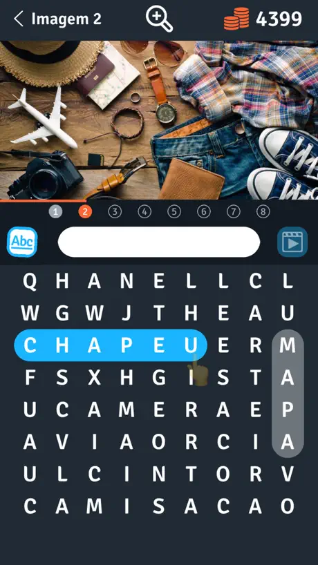 8 Caça-Palavras em uma foto
