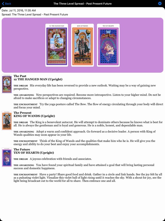 Enchanted Tarot iPad screenshot 4 - Entertainment app
