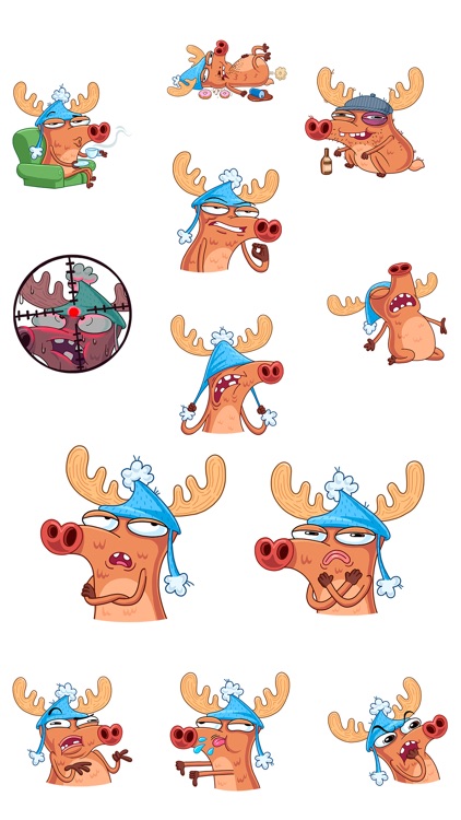 Crazy Deer Stickers