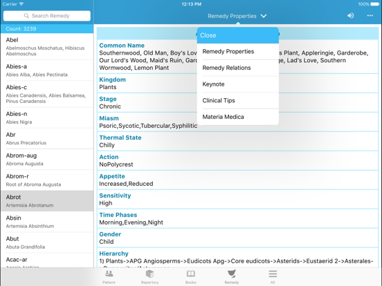 FireFly Prime - Homeopathy iPad screenshot 5 - Medical app