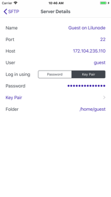 SFTP File Provider screenshot